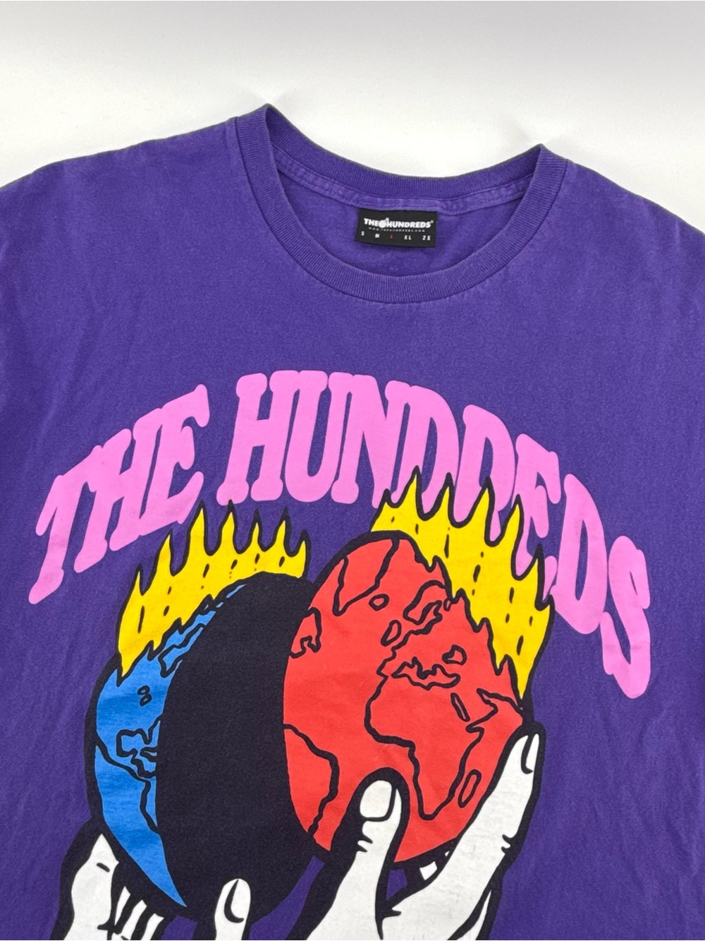 The Hundreds Your Sins & Mine Purple Graphic T-Shirt Mens Size Large